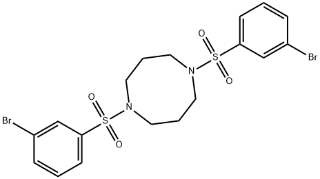 1,5-BIS(3-BROMOPHENYLSULFONYL)-1,5-DIAZOCANE 结构式