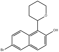 6-BROMO-1-(TETRAHYDROPYRAN-2-YL)NAPHTHALEN-2-OL 结构式