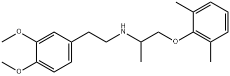 1-(2,6-dimethylphenoxy)-2-(3,4-dimethoxyphenylethylamino)propane 结构式