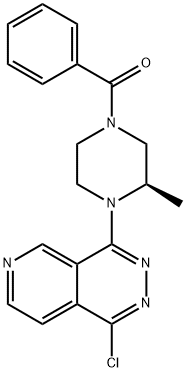 Methanone, [(3R)-4-(1-chloropyrido[3,4-d]pyridazin-4-yl)-3-methyl-1-piperazinyl]phenyl- 结构式