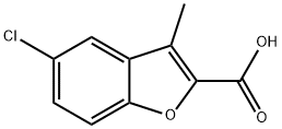 5-氯-3-甲基-苯并呋喃-2-羧酸 结构式