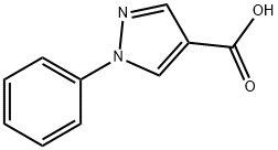 1-苯基-1H-吡唑-4-甲酸 结构式