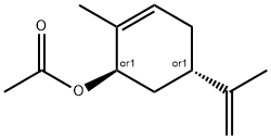 Acetic acid [1S,(-)]-2-methyl-5β-(1-methylethenyl)-2-cyclohexen-1α-yl ester 结构式