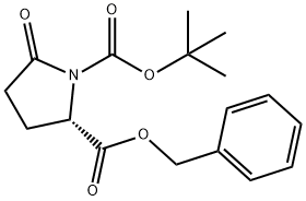 N-叔丁氧羰基-L-焦谷氨酸苄酯 结构式