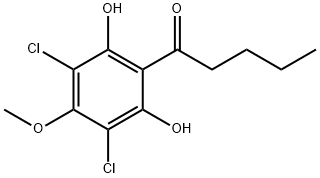 1-(3,5-dichloro-2,6-dihydroxy-4-methoxyphenyl-)-1-pentanone 结构式