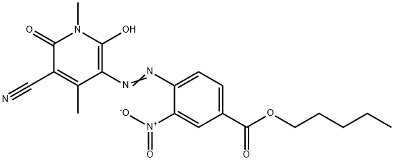 5-[2-Nitro-4-(pentyloxycarbonyl)phenylazo]-3-cyano-6-hydroxy-1,4-dimethyl-2-pyridone 结构式