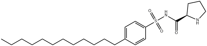 (R)-N-(4-DODECYLPHENYLSULFONYL)PYRROLIDINE-2-CARBOXAMIDE 结构式