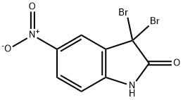 3,3-二溴-4-硝基吲哚啉-2-酮 结构式