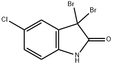 3,3-二溴-5-氯-1,3-二氢吲哚-2-酮 结构式