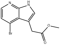 4-溴-1H-吡咯并[2,3-B]吡啶-3-乙酸甲酯 结构式