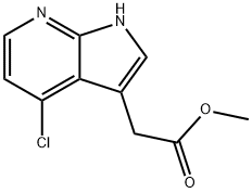 2-(4-氯-1H-吡咯并[2,3-B]吡啶-3-基)乙酸甲酯 结构式