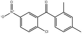 (2-氯-5-硝基苯基)(2,4-二甲基苯基)甲酮 结构式