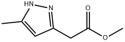 2-(5-甲基-1H-吡唑-3-基)乙酸甲酯 结构式