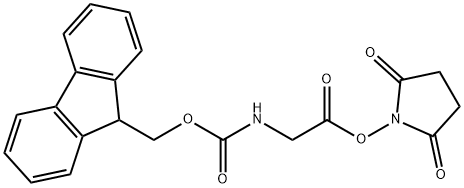 FMOC-甘氨酸羟基琥珀酰亚胺酯 结构式