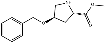 (2S,4R)-N-BOC-4-苄氧基-2-吡咯烷甲酸甲酯 结构式