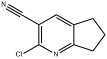 2-CHLORO-5H,6H,7H-CYCLOPENTA[B]PYRIDINE-3-CARBONITRILE 结构式