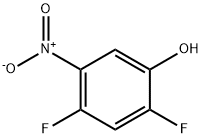 2,4-二氟-5-硝基苯酚 结构式