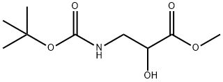 Propanoic acid, 3-[[(1,1-dimethylethoxy)carbonyl]amino]-2-hydroxy-, methyl 结构式