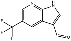 5-(三氟甲基)-1H-吡咯并[2,3-B]吡啶-3-甲醛 结构式