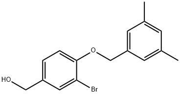 (3-溴-4-((3,5-二甲基苄基)氧基)苯基)甲醇 结构式