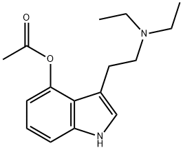 1H-INDOL-4-OL, 3-[2-(DIETHYLAMINO)ETHYL]-, 4-ACETATE 结构式