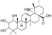 1,2,3,19-四羟基-12-乌苏烯-28-酸 结构式