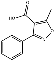 5-甲基-3-苯基异恶唑-4-羧酸 结构式