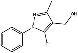 (5-氯-3-甲基-1-苯基-1H-吡唑-4-基)甲醇 结构式