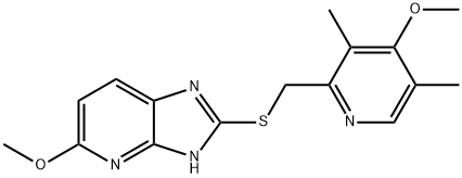 5-甲氧基-2-(4-甲氧基-3,5-二甲基吡啶-2-基)甲硫基)-3H-咪唑并[4,5-B]吡啶 结构式