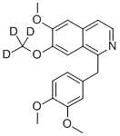 1-[(3,4-二甲氧基苯基)甲基]-6-(甲氧基-D3)-7-甲氧基异喹啉盐酸盐 结构式