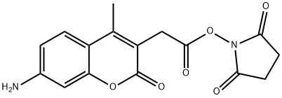 7-氨基-4-甲基香豆素-3-乙酸 N-琥珀酰亚胺酯 结构式