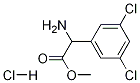 2-氨基-2-(3,5-二氯苯基)乙酸甲酯盐酸盐 结构式