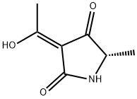 2,4-Pyrrolidinedione, 3-(1-hydroxyethylidene)-5-methyl-, [S-(Z)]- (9CI) 结构式