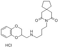 8-[4-(1,4-Benzodioxan-2-ylmethylamino)butyl]-8-azaspiro[4.5]decane-7,9-dione hydrochloride 结构式