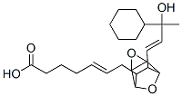 7-(5,6-epoxy-3-(3-cyclohexyl-3-hydroxy-3-methyl-1-propenyl)-7-oxabicyclo(2.2.1)-hept-2-yl)-5-heptenoic acid 结构式