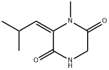 2,5-Piperazinedione,1-methyl-6-(2-methylpropylidene)-,(E)-(9CI) 结构式