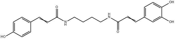 N-对香豆酰-N'-咖啡酰腐胺 结构式