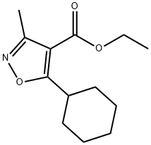 4-Isoxazolecarboxylicacid,5-cyclohexyl-3-methyl-,ethylester(9CI) 结构式