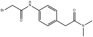 2-Bromo-N-{4-[2-(dimethylamino)-2-oxoethyl]-phenyl}acetamide 结构式