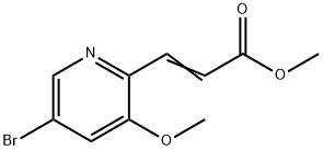 METHYL 3-(5-BROMO-3-METHOXYPYRIDIN-2-YL)ACRYLATE 结构式