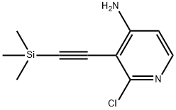 2-CHLORO-3-((TRIMETHYLSILYL)ETHYNYL)PYRIDIN-4-AMINE 结构式