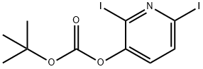 tert-Butyl 2,6-diiodopyridin-3-yl carbonate 结构式