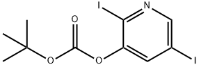 叔丁基2,5-二碘吡啶-3-碳酸基酯 结构式