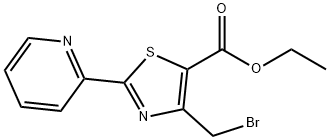 4-溴甲基-2-(2-吡啶基)噻唑-5-羧酸乙酯 结构式