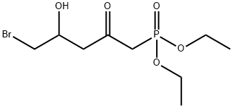 5-Bromo-1-diethoxyphosphinyl-4-hydroxypentan-2-one 结构式