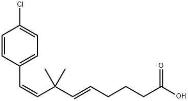 9-(4-chlorophenyl)-7,7-dimethyl-5,8-nonadienoic acid 结构式