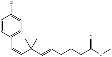 9-(4-chlorophenyl) 7,7-dimethyl-5,8-nonadienoic acid methyl ester 结构式