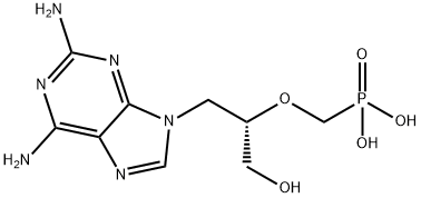 9-(3-hydroxy-2-phosphonomethoxypropyl)-2,6-diaminopurine 结构式