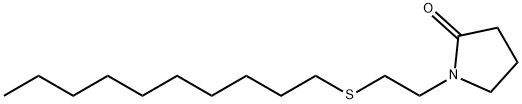 1-(2-(decylthio)ethyl)azacyclopentane-2-one 结构式