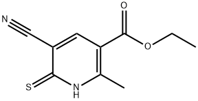 5-氰基-2-甲基-6-硫烷基吡啶-3-羧酸乙酯 结构式